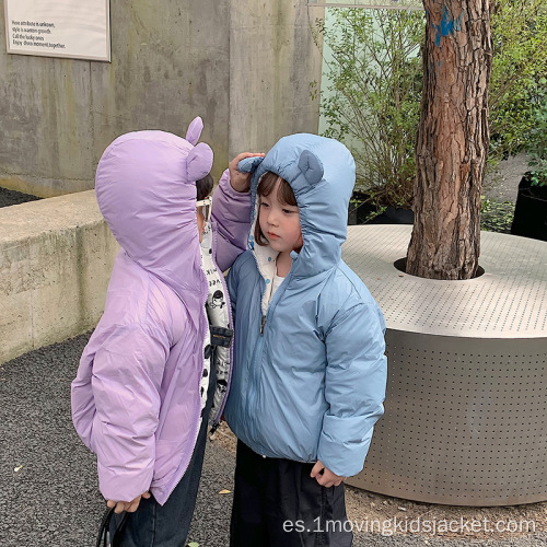 Chaqueta de plumón con capucha para niños Ropa de doble cara